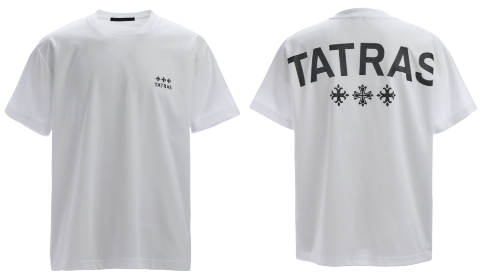 TATRAS（タトラス）ホワイトのバックプリントTシャツ