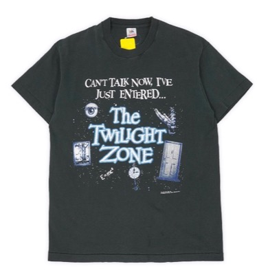 90's The Twilight Zone プリントTシャツブラックの半袖プリントTシャツ