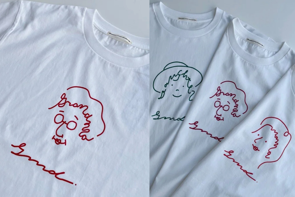 GRANDMA MAMA DAUGHTERホワイトのTシャツ