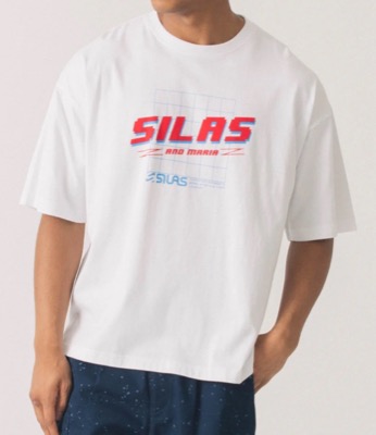 SILAS（サイラス）ホワイトのロゴTシャツ