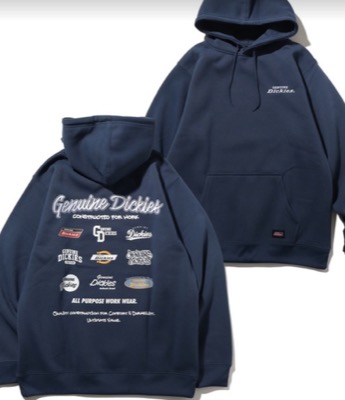 GENUINE DICKIES（ジェニュインディッキーズ）ネイビーのロゴパーカー