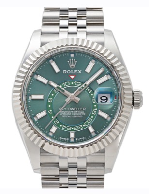 Rolex（ロレックス）シルバーxグリーンの腕時計