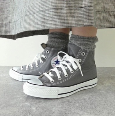 CONVERSE（コンバース）グレーのハイカットスニーカー