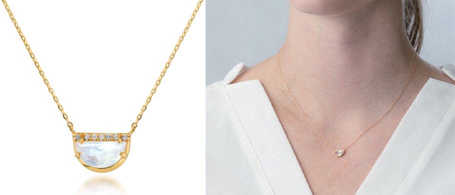 STAR JEWELRY（スタージュエリー）ゴールドのハーフムーンピアス