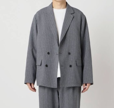JOURNAL STANDARD relume（ジャーナルスタンダード レリューム）グレーのストライプ柄ジャケット