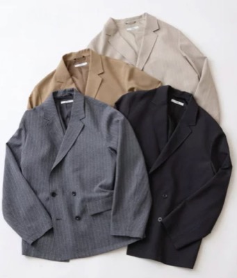 JOURNAL STANDARD relume（ジャーナルスタンダード レリューム）グレーのストライプ柄ジャケット