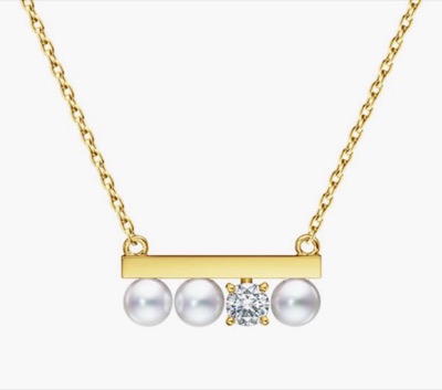 TASAKI（タサキ）ゴールドバーxパールのネックレス