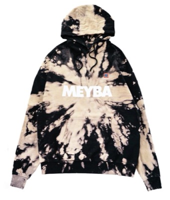 MEYBA（メイバ）ブラックxベージュのタイダイ柄パーカー