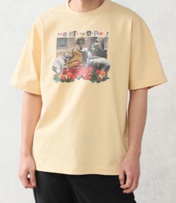 Common Noun（コモン ナウン）イエローの半袖プリントTシャツ