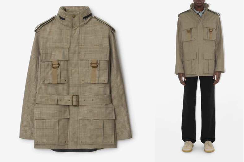 Burberryチェックジップデザインジャケット