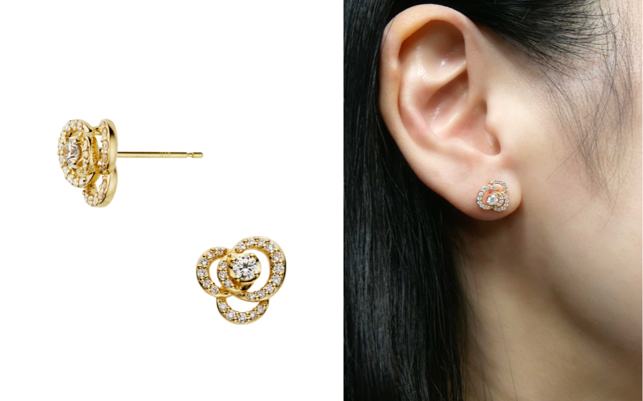 VENDOME AOYAMAゴールドのダイヤモンドピアス