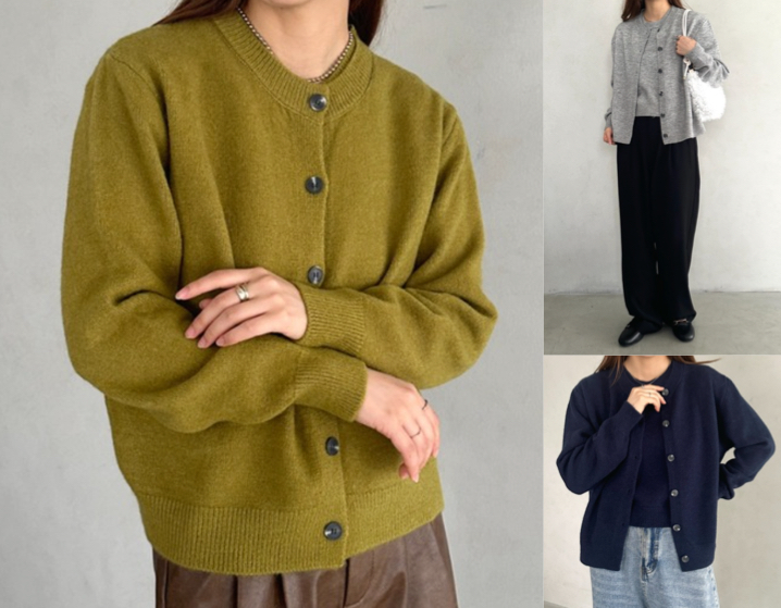 
MYMOOD.カーキのカーディガン