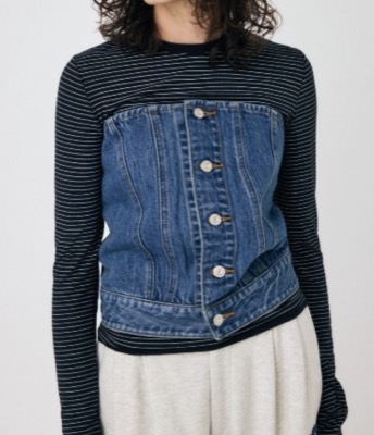 MOUSSY（マウジー）ブルーのデニムビスチェ