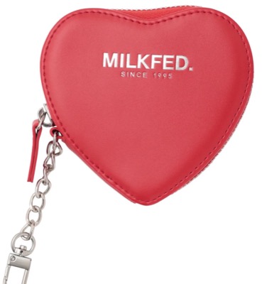 MILKFED. （ミルクフェド）赤いハートポーチ