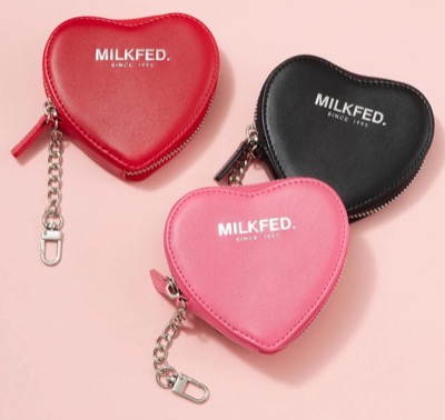 MILKFED. （ミルクフェド）赤いハートポーチ