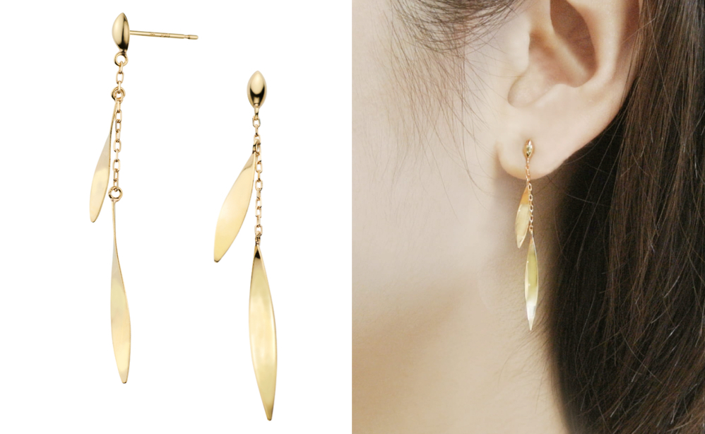 VA Vendome Aoyama（ヴイエー ヴァンドーム青山）ゴールドのリーフピアス