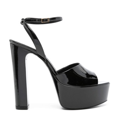 SAINT LAURENT Jodie プラットフォームサンダル  ブラックのチャンキーヒールサンダル