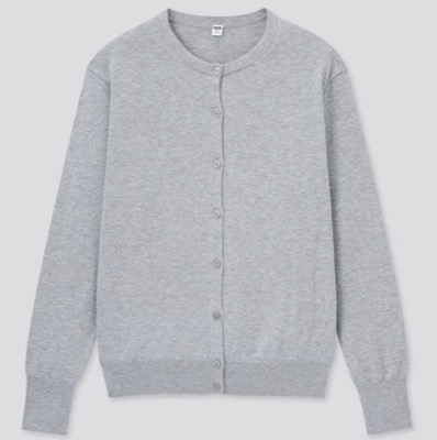 UNIQLOグレーのカーディガン