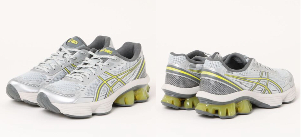 ASICSアシックスのイエローソールのスニーカー