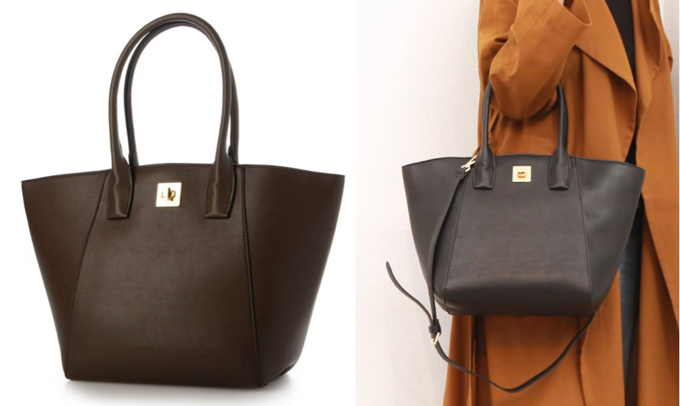 cachecache（カシュカシュ）ダークブラウンのトートバッグ