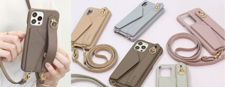 Elegante（エレガンテ）グレージュのスマホケース