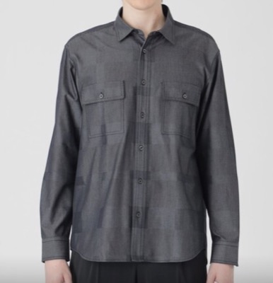 BLACK LABEL CRESTBRIDGE（ブラックレーベルクレストブリッジ）ネイビーのシャドーチェック柄シャツ