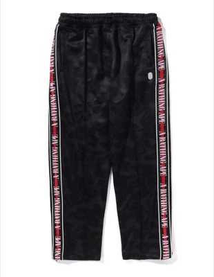 A BATHING APE（アベイシングエイプ）ブラックのサイドライントラックパンツ