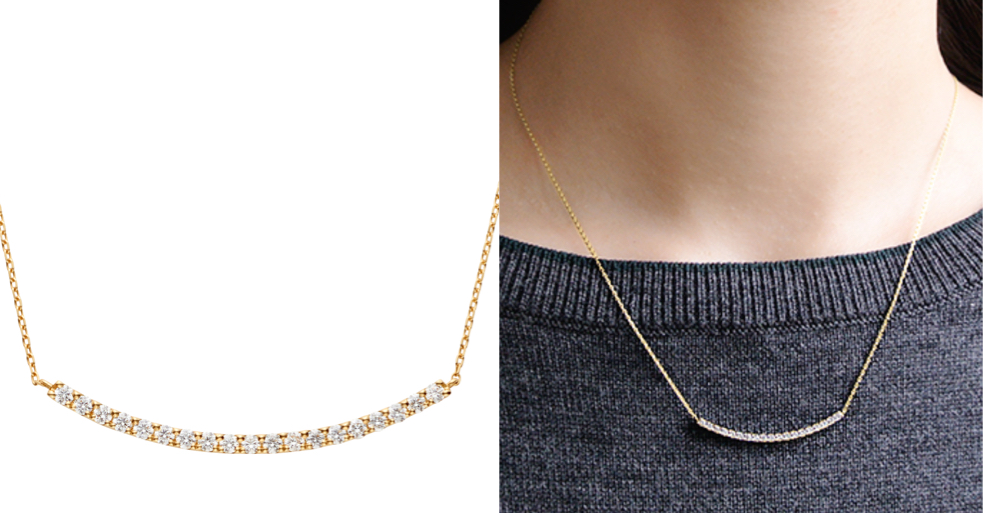 ヴァンドーム青山（Vendome Aoyama）ゴールドxダイヤのネックレス