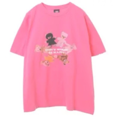 Candy Stripper（キャンディストリッパー）ピンクのプリントTシャツ
