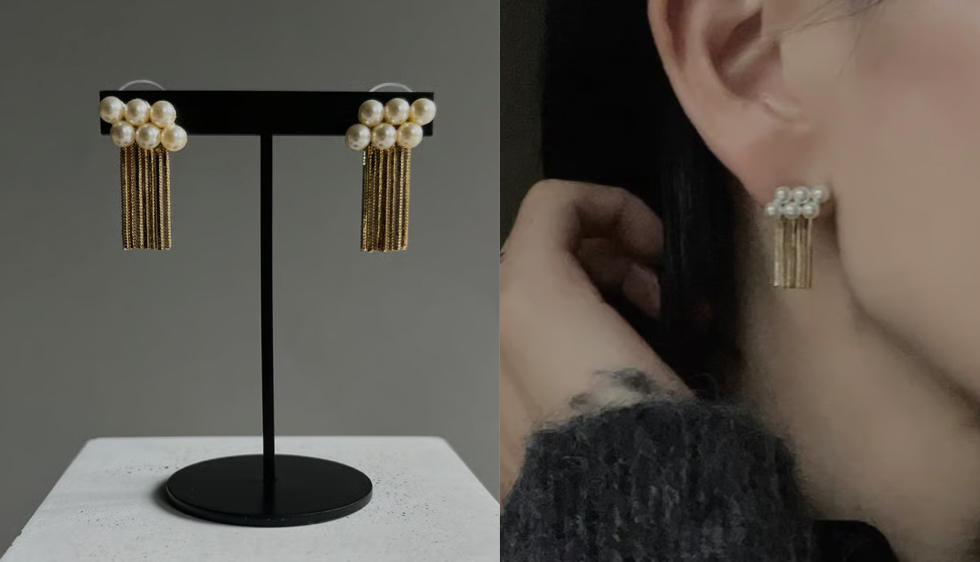 L'ARC（ラルク）ゴールドのチェーンピアス