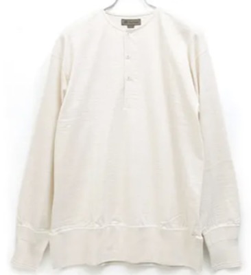 Nigel Cabourn（ナイジェルケーボン）ホワイトのヘンリーネックトップス