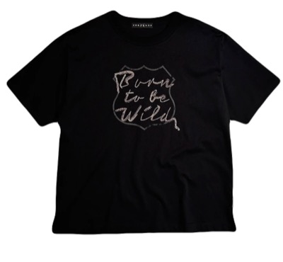 roarguns（ロアーガンズ）ブラックのプリントTシャツ