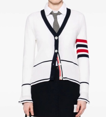 Thom Browne（トムブラウン）ホワイトのカーディガン