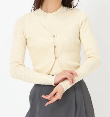 MISCHMASCH（ミッシュマッシュ）イエローのカーディガン&ニット