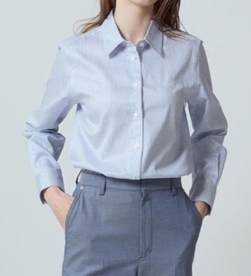 Aquascutum（アクアスキュータム）ブルーのストライプシャツ