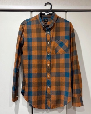 L.L.Bean（エルエルビーン）ブラウンxブルーのチェック柄シャツ