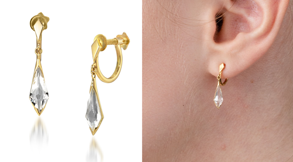 STAR JEWELRY（スタージュエリー）ゴールドxクォーツのピアス