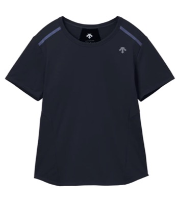 DESCENTE（デサント）ネイビーの半袖Tシャツ