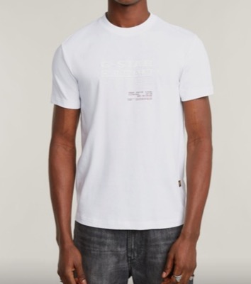 G-STAR RAW（ジースターロゥ）ホワイトのロゴTシャツ