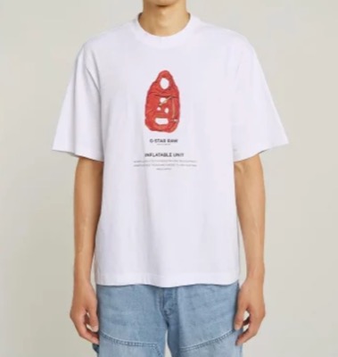G-STAR RAW（ジースター・ロゥ）ホワイトのプリントTシャツ