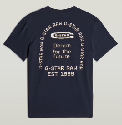 G-STAR RAW（ジースター・ロゥ）ネイビーのグラフィックロゴTシャツ