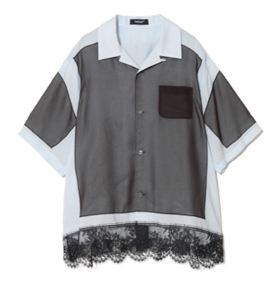 UNDERCOVER（アンダーカバー）グレー系のレース半袖シャツ