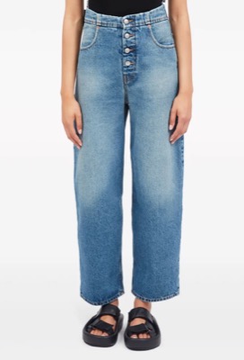 MM6 Maison Margiela（エムエムシックス メゾン マルジェラ）ブルーのデニムワイドパンツ