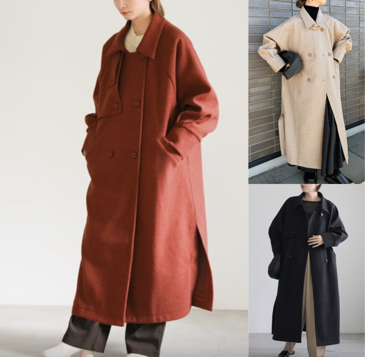 select MOCAボルドーのコート