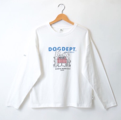 DOG DEPT（ドッグデプト）ホワイトのプリントTシャツ