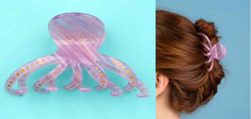 Coucou Suzette（ククシュゼット）パープルのタコヘアクリップ