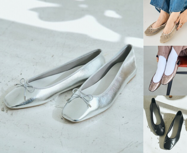 coenシルバーのパンプス