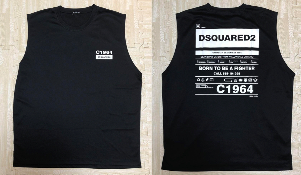 Dsquared2（ディースクエアード）ブラックのタンクトップ