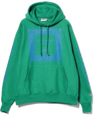BEAMS T（ビームスティー）グリーンのロゴパーカー