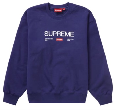 Supreme（シュプリーム）パープルのロゴスウェット